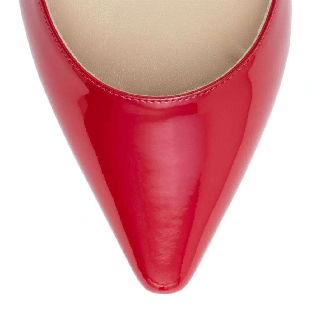 Jimmy Choo Erin 60 slingback kitten heel pumps in red patent leather - Picture 4 of 7